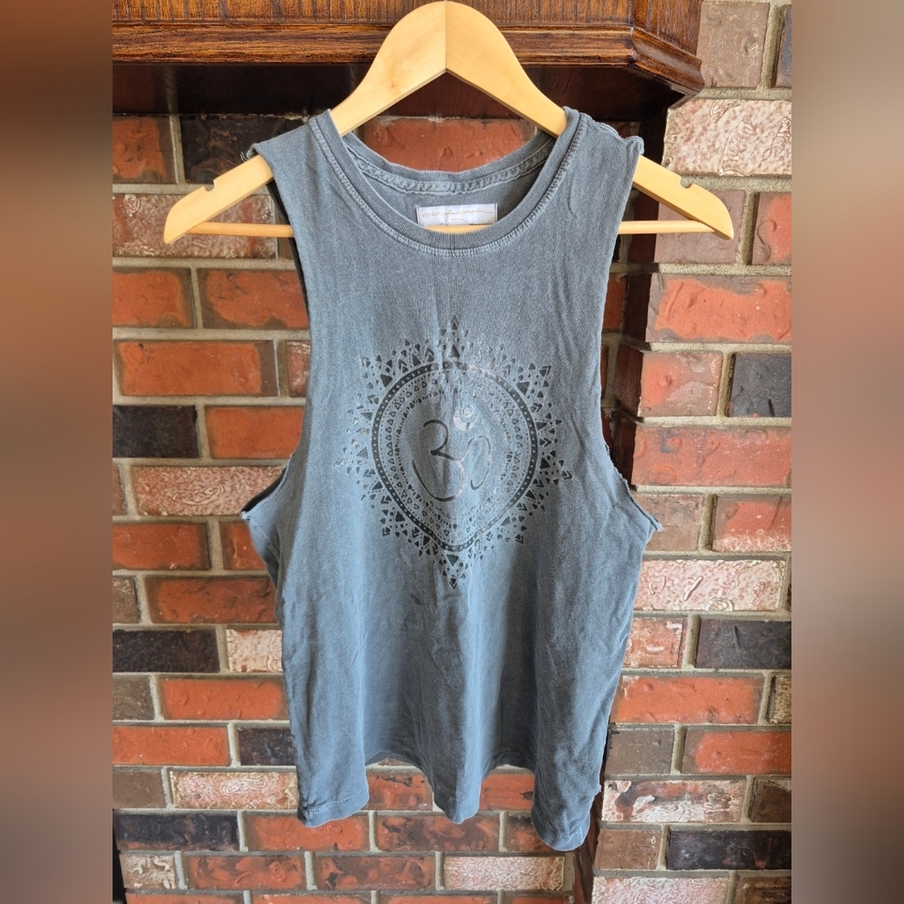 Spiritual Gangster muscle tank Om grey small